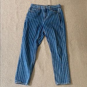 American eagle striped size 4 mom jeans